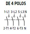 Schéma interrupteur 4 pôles