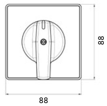 Plaque de commande interrupteur dimensions 88x88