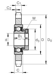 Dimensions du pignon de profil