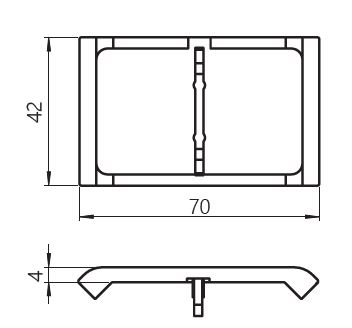 Couvercle carré en aluminium dimensions 45x45