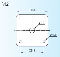 Dimensiones placa M2
