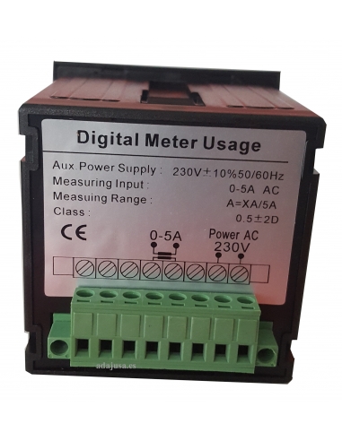 72x72 DP14/3 Digital Ammeter