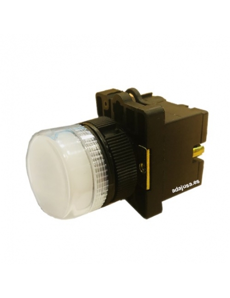 22mm white plastic luminous pilot