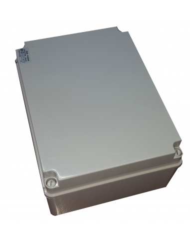 Caja lisa de distribución eléctrica de superficie plástico con tapa  transparente GG1143 Gaestopas 250x200x90mm, ADAJUSA