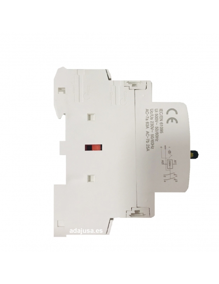 Contactor modular 63A 2Polos abiertos 230Vac con mando manual - Denor