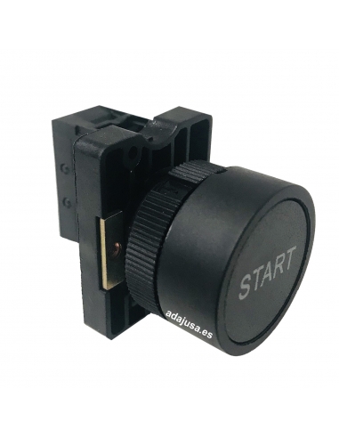 Inscrição de botão preto "START" contato aberto completo (NÃO) - OUTLET