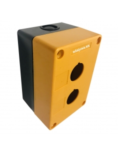 Yellow button box 2 element diameter 22 plastic 2