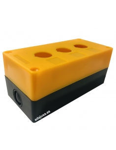Yellow button box 3 element diameter 22 plastic
