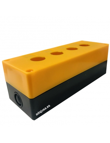 Yellow button box 4 element diameter 22 plastic