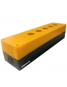 Yellow button box 5 element diameter 22 plastic