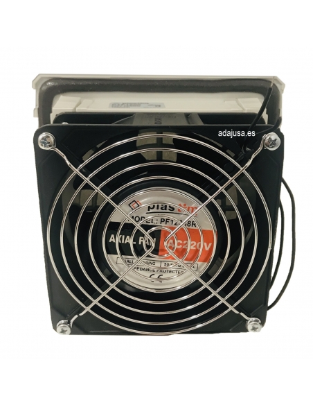 Rejilla con filtro y ventilador 160x160mm