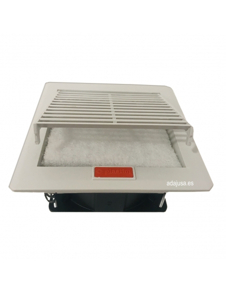 Rejilla con filtro y ventilador 160x160mm
