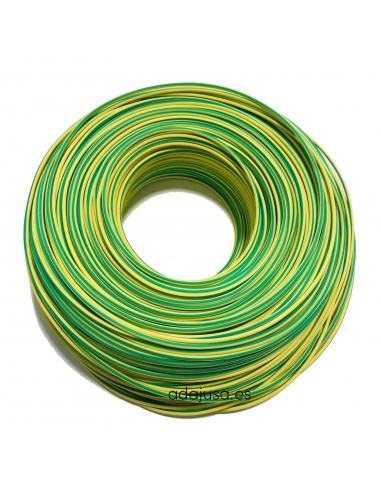 Rollo de cable flexible unipolar 1 mm2 color tierra 200m