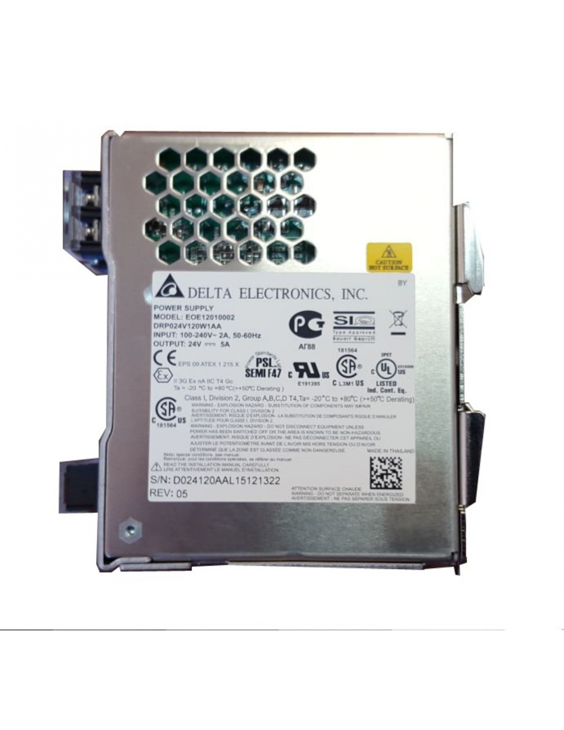 Pack of 1 AD1120-24F 120W/5A DIN-RAIL 24VDC POWER SUP 