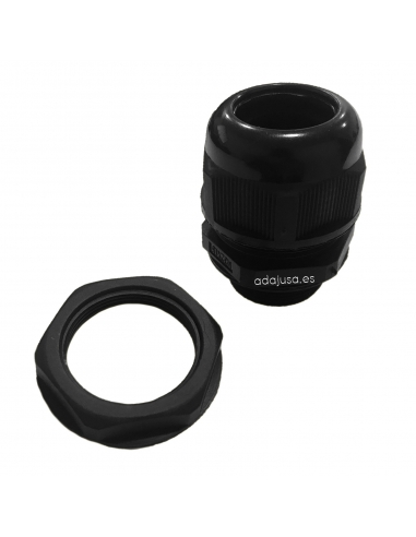 Black polyamide M63 cable glands with nut