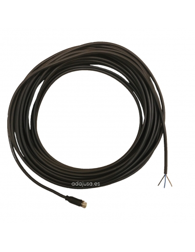 Cable 3 hilos con conector M8 hembra 10m - ADAJUSA