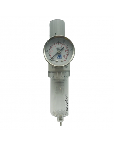 Filter-regulator 1/4 metallic with pressure gauge - Mindman - ADAJUSA