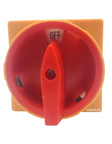 Interruptor de levas trifásico 20A Mando amarillo-rojo
