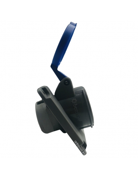 Toma de enchufe CEE-CETAC 16A 2P T empotrable angulo 45º IP-44