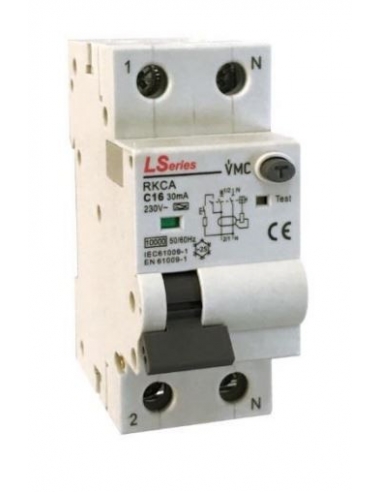 Differential MCB circuit breaker 20A 30mA Class A - LS