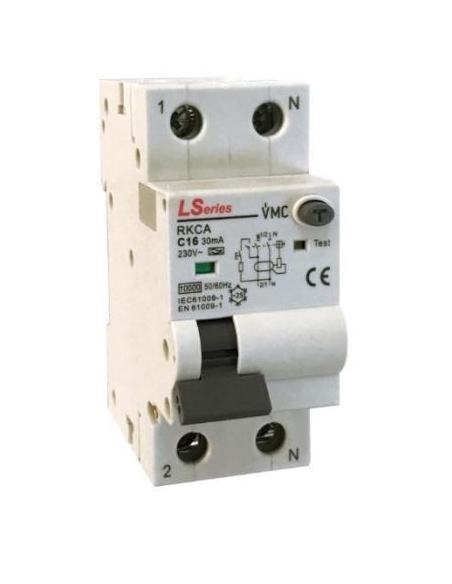 MCB circuit breaker Differential 16A 300mA Class A - LS