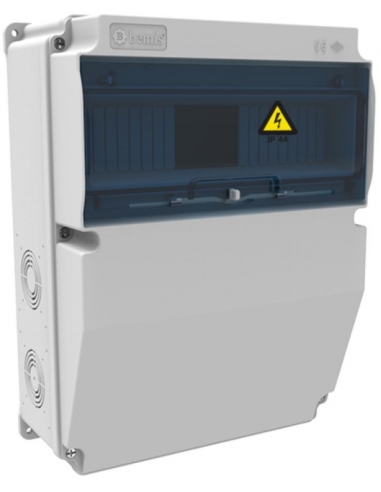 Caixa de tomada de energia 12 módulos 245x325x128mm ABS sem halogênio IP67