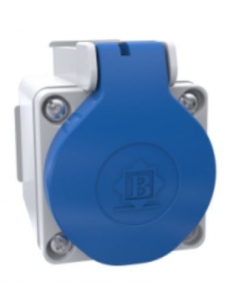 Toma de enchufe schuko 16A 2P T con caja superficie IP-44