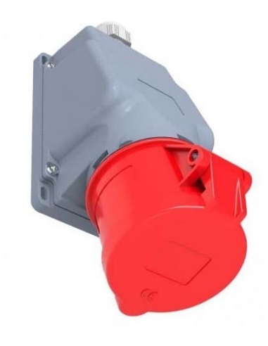 Tomada plugada CEE-CETAC 32A 3P-T com caixa de superfície IP-44 90o