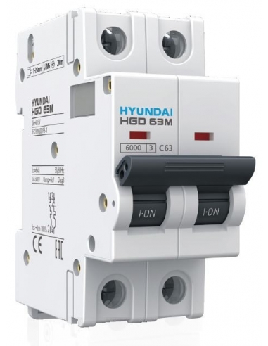 MCB circuit breaker 2 poles 125A 10kA - Hyundai Electric