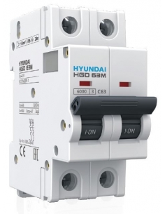 MCB circuit breaker 1 neutral pole 16A - Hyundai Electric