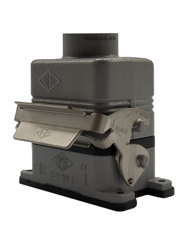 Conector multipolar completo 6 polos e saída vertical de solo rebaixado Pg16