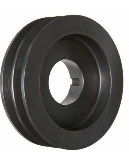 Polea correa trapecial SPZ 112x2 ranuras taper T1610 - ADAJUSA