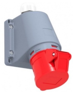 Toma de enchufe CEE-CETAC 32A 3P-N-T con caja superficie 90º IP-44