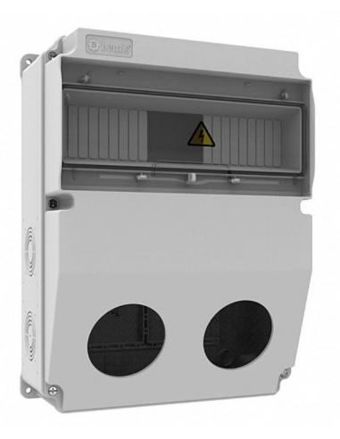 Caja de tomas de corriente 12 módulos 245x325x128mm mecanizada ABS libre de halógenos IP44