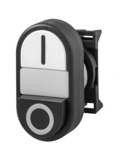 Luminous black and white double push-button head - Giovenzana 2