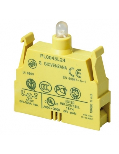 Bloco portador de lâmpada com LED integrado 12V - Giovenzana