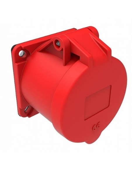 Toma de enchufe CEE-CETAC 32A 3P-N-T empotrable horizontal IP-44
