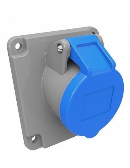Toma de enchufe CEE-CETAC 16A 2P-T empotrable angulo 45º IP-44