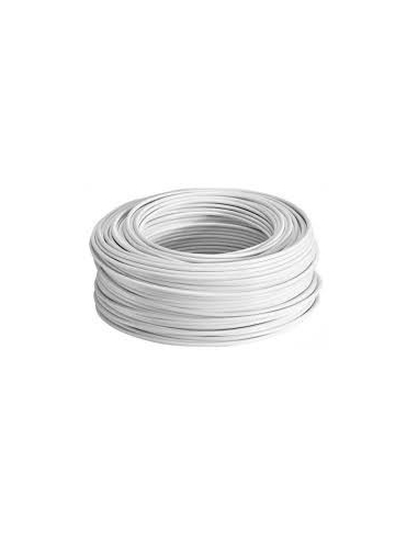 Rollo de cable flexible unipolar 1 mm color blanco 100m
