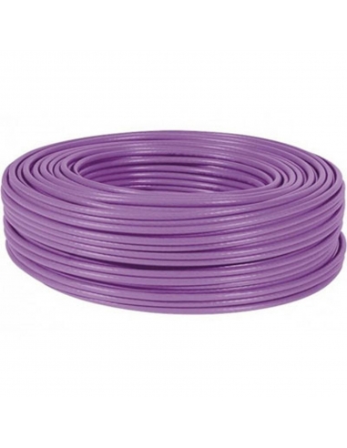 Rollo de cable flexible unipolar 1 mm color violeta 100m