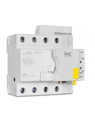 Self-rearmable differential 4 poles 40A 30mA Class A immunized