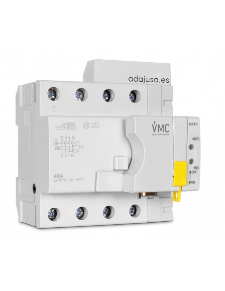 Self-rearmable differential 4 poles 40A 30mA Class A immunized