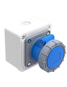 Industrial plug base plug base with CEE CETAC 32A 2 Poles IP67 | ADAJUSA
