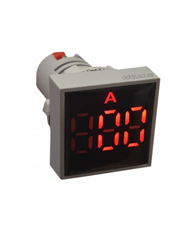 Digital panel ammeter 0-100S squared 22mm