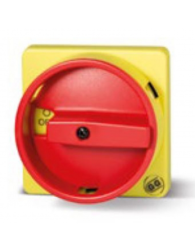 Placa mando frontal 0-1 67x67mm amarilla-roja fondo armario 012/0001 - Giovenzana