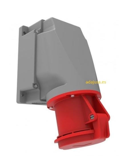 Toma de enchufe CEE-CETAC 63A 3P-T con caja superficie 90º IP-44