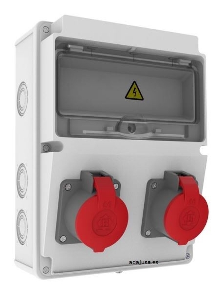 Caja tomas de corriente 10 módulos  con enchufes BH2-2118-2020 Bemis | ADAJUSA | precio