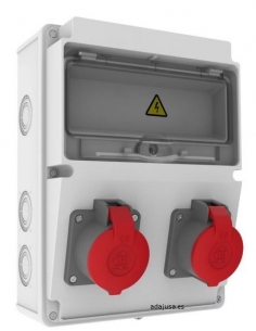 Caja tomas de corriente 10 módulos  con enchufes BH2-2228-2000 Bemis | ADAJUSA | precio