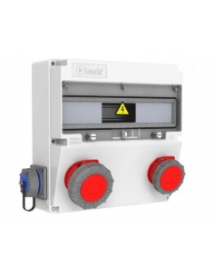 Caja tomas de corriente 17 módulos con 4 enchufes Schuko IP66 y CETAC IP66 BH4-6130-1142 | ADAJUSA | precio