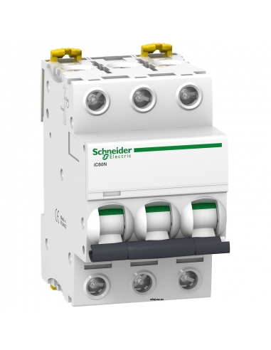 Disjuntor tripolar 6A iC60N C 6kA - Schneider